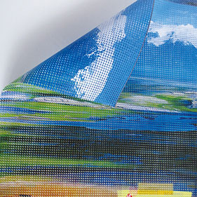 小孔雙面網(wǎng)格布噴繪 網(wǎng)格布雙面噴繪