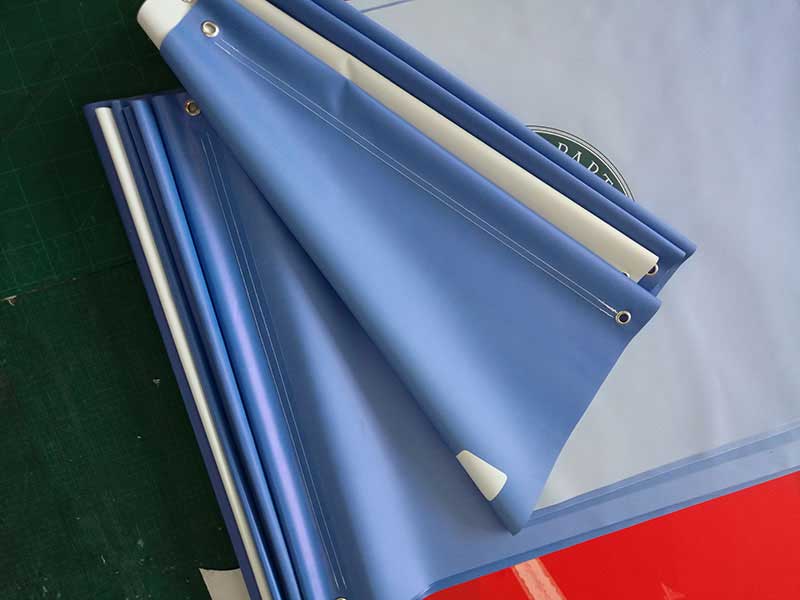 南非批量訂單610克雙面布噴繪雙面路旗制作雙面吊旗